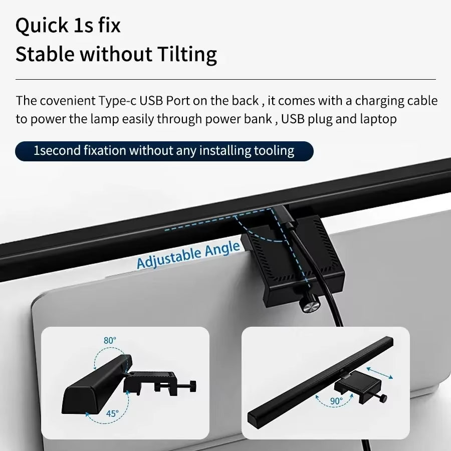Lumiark Studio BeamBar | LED Desk Lamp Monitor Light Bar | PC Computer Dimmable Screen Light | 13in/33Cm 19.6in/50Cm | Office, Study, Reading, Gaming Hanging Table Lamp | USB Powered